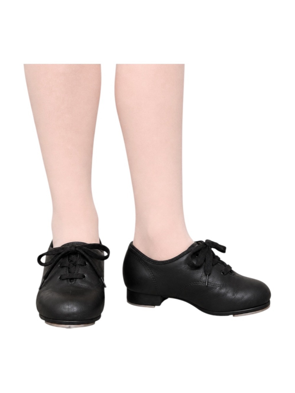 NIB Capezio Tele Tone Tap Child 10.5M Black Lace-Up Tap Shoes